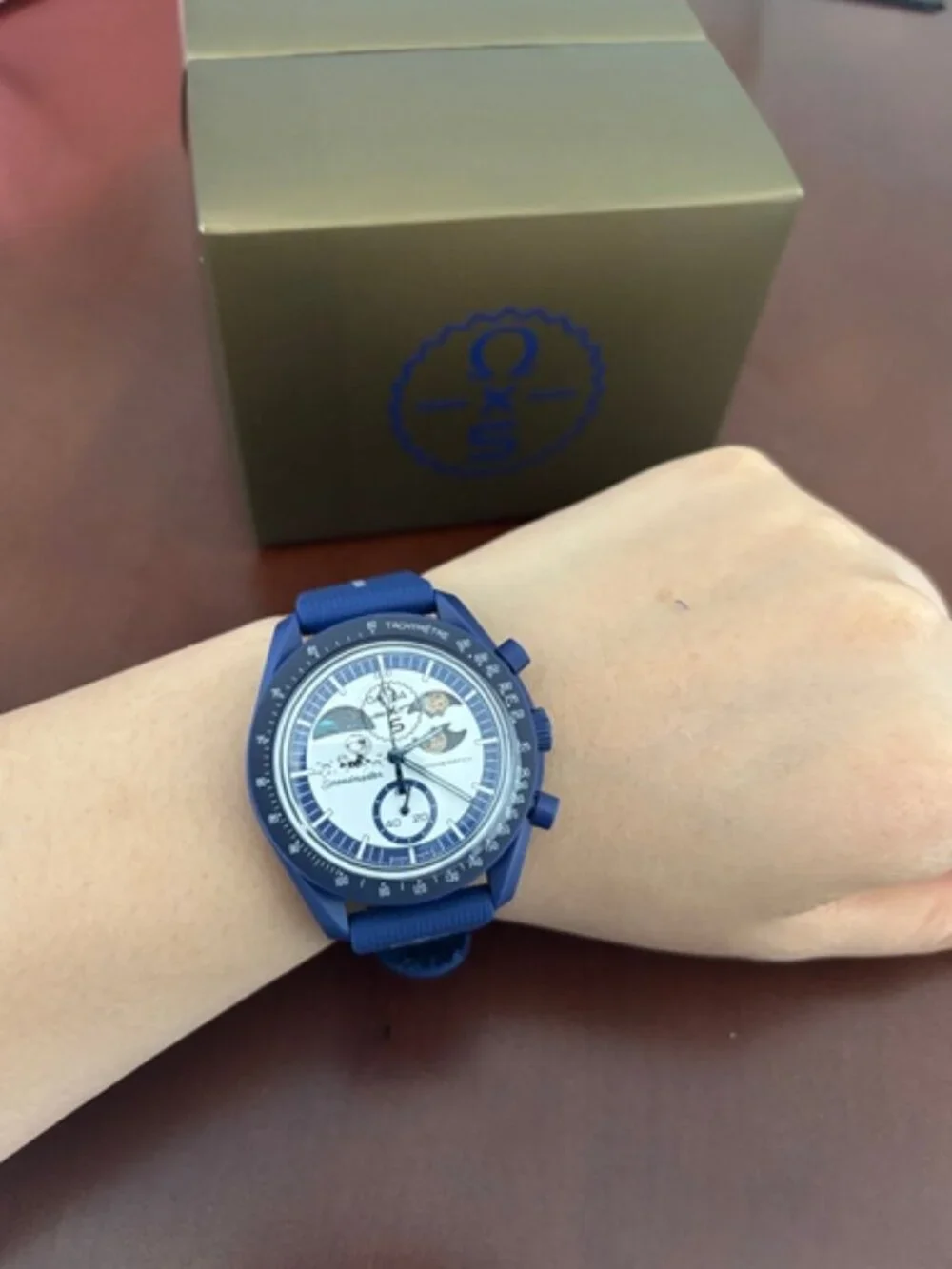 🌟OMEGA🌟 blue battery watch